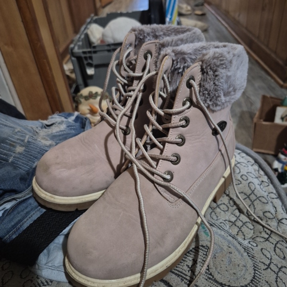 Lugz Women's Tan Fur-Lined Ankle Boots